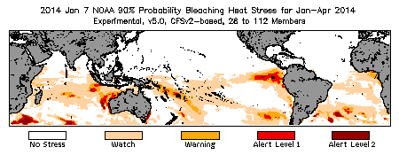 Bleaching Outlook - 90% probability