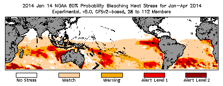 Bleaching Outlook - 60% probability