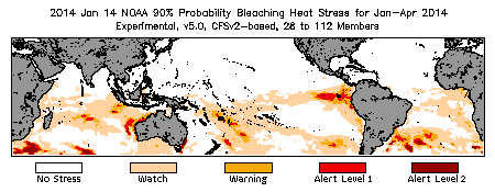 Bleaching Outlook - 90% probability