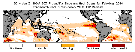 Bleaching Outlook - 90% probability