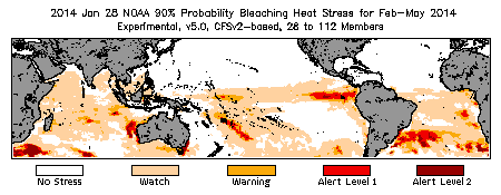 Bleaching Outlook - 90% probability