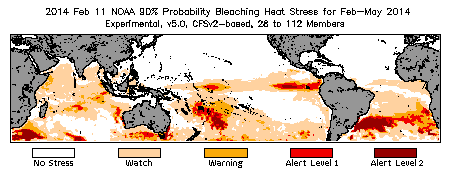 Bleaching Outlook - 90% probability