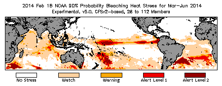 Bleaching Outlook - 90% probability