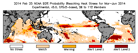 Bleaching Outlook - 90% probability