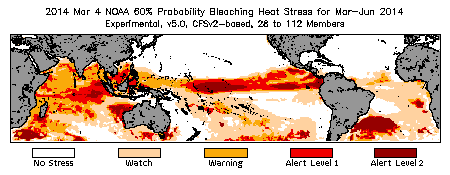 Bleaching Outlook - 60% probability