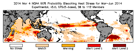 Bleaching Outlook - 90% probability