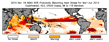 Bleaching Outlook - 60% probability