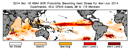 Bleaching Outlook - 90% probability