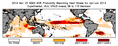 Bleaching Outlook - 90% probability