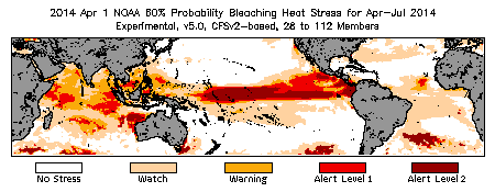 Bleaching Outlook - 60% probability