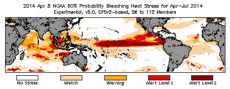 Bleaching Outlook - 60% probability