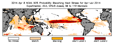 Bleaching Outlook - 90% probability