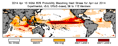 Bleaching Outlook - 60% probability