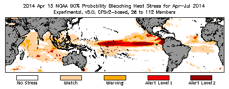 Bleaching Outlook - 90% probability