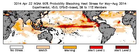 Bleaching Outlook - 90% probability