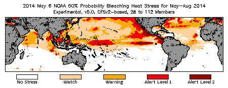 Bleaching Outlook - 60% probability