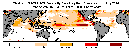 Bleaching Outlook - 90% probability