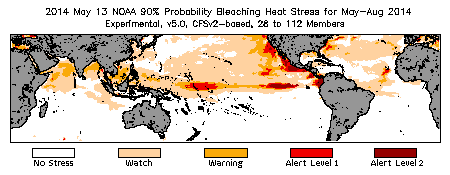 Bleaching Outlook - 90% probability