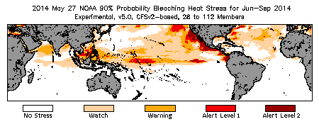 Bleaching Outlook - 90% probability