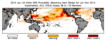 Bleaching Outlook - 90% probability