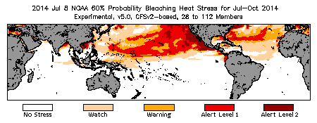 Bleaching Outlook - 60% probability