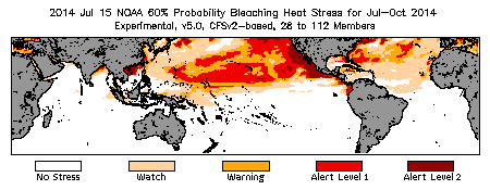 Bleaching Outlook - 60% probability