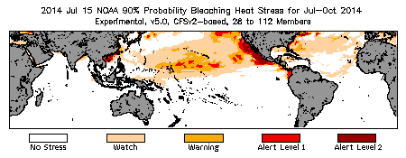 Bleaching Outlook - 90% probability