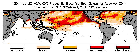 Bleaching Outlook - 60% probability