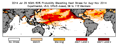 Bleaching Outlook - 60% probability