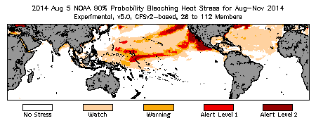 Bleaching Outlook - 90% probability