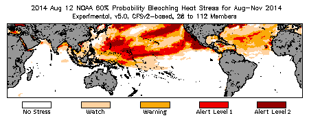 Bleaching Outlook - 60% probability