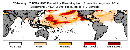 Bleaching Outlook - 90% probability