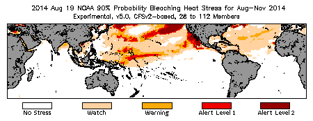 Bleaching Outlook - 90% probability