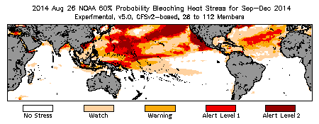 Bleaching Outlook - 60% probability