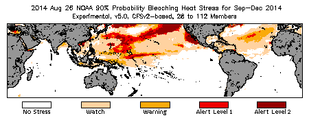 Bleaching Outlook - 90% probability