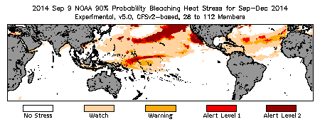 Bleaching Outlook - 90% probability