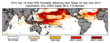 Bleaching Outlook - 60% probability