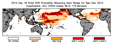 Bleaching Outlook - 90% probability