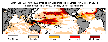 Bleaching Outlook - 60% probability