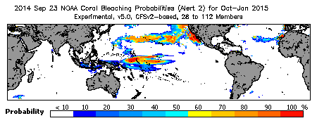 Current Bleaching Heat Stress Outlook Probability - Alert Level 2