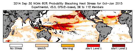 Bleaching Outlook - 60% probability