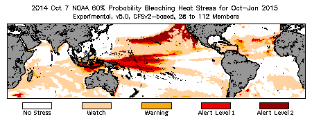 Bleaching Outlook - 60% probability