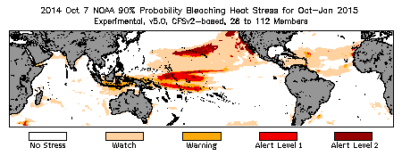 Bleaching Outlook - 90% probability