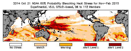 Bleaching Outlook - 60% probability