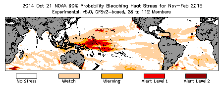 Bleaching Outlook - 90% probability