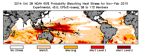 Bleaching Outlook - 60% probability