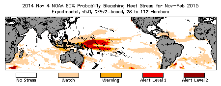 Bleaching Outlook - 90% probability