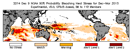 Bleaching Outlook - 90% probability