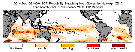 Bleaching Outlook - 90% probability