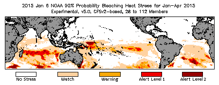 Bleaching Outlook - 90% probability